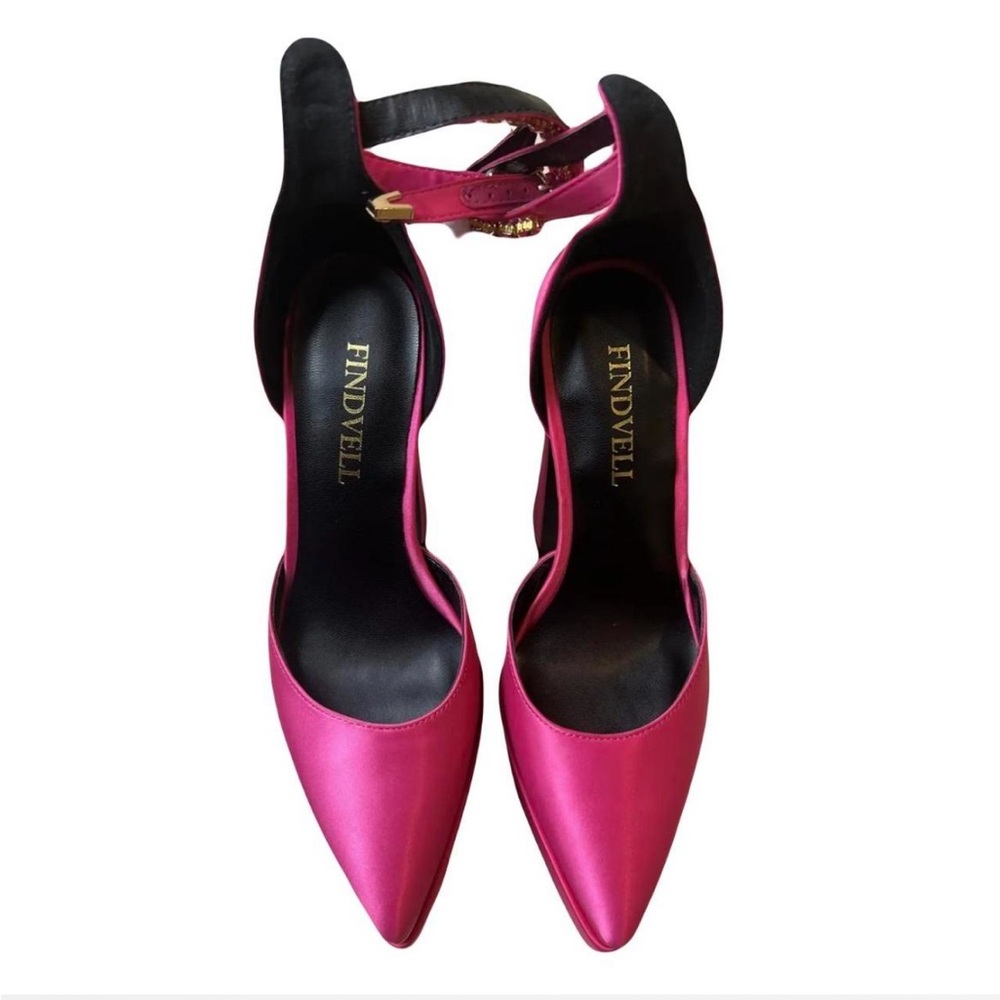 Chunky Hot Pink Platform Heels - Picture 2 of 7
